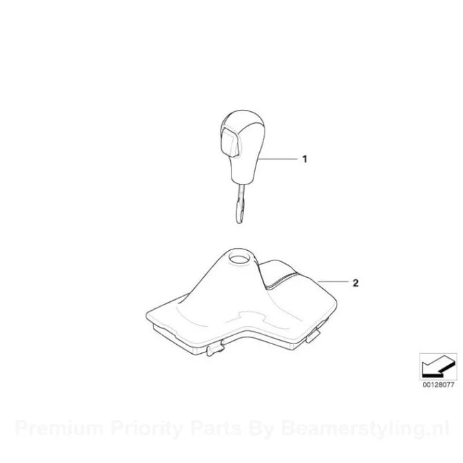 Automaat Keuzehendel - BMW E87 | E83 - Leer / Chroom | Origineel BMW