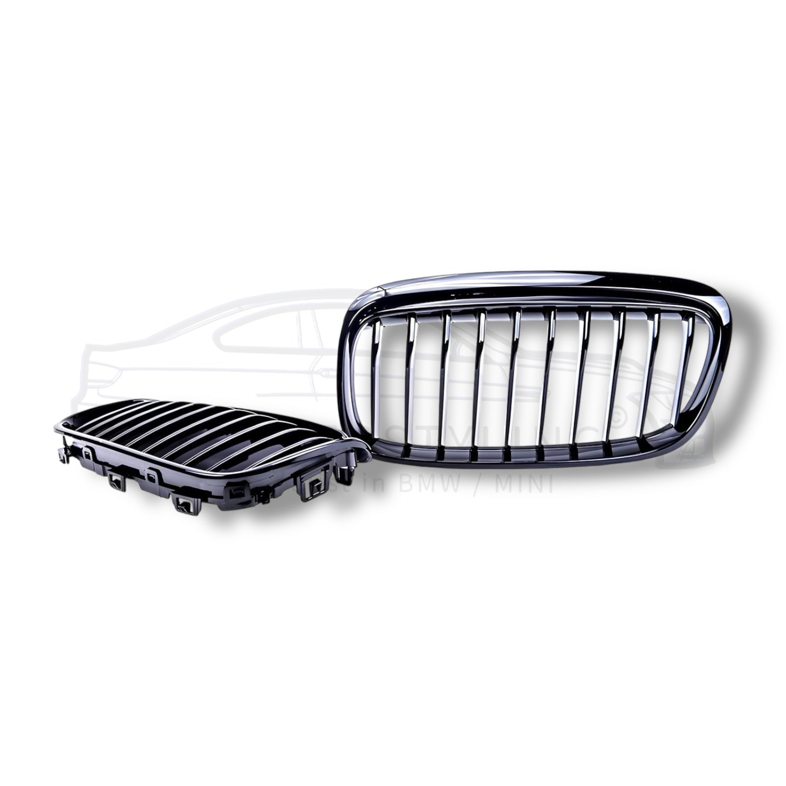 Nieren - BMW 2 Serie F45 / F46 - Hoogglans Zwart | 14-18