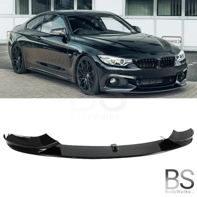 Front Lip - BMW F32 / F33 / F36 - M Performance Look - Glanzend Zwart