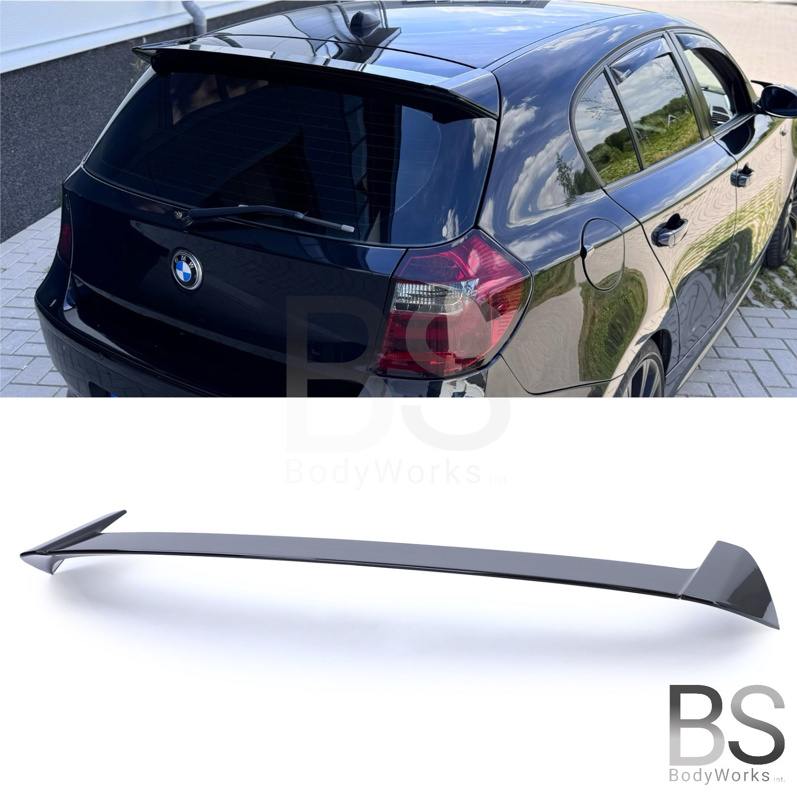 Dakspoiler - BMW 1 Serie E81 / E87 - Hoogglans Zwart | 2004-2012