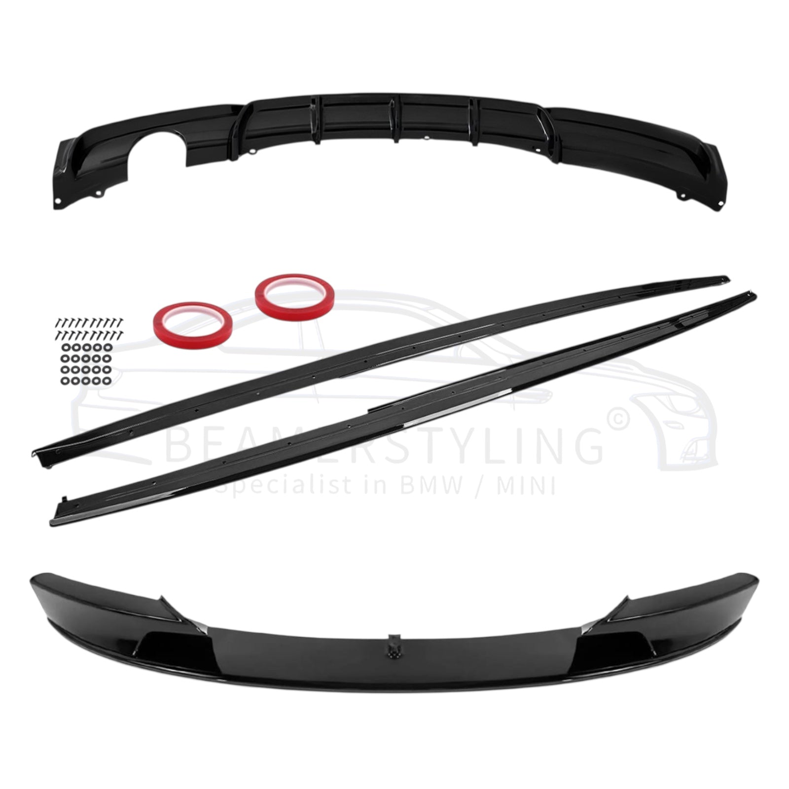 Performance Pakket - BMW 3 Serie F30 / F31 - 1 Links - Hoogglans Zwart | 12-19