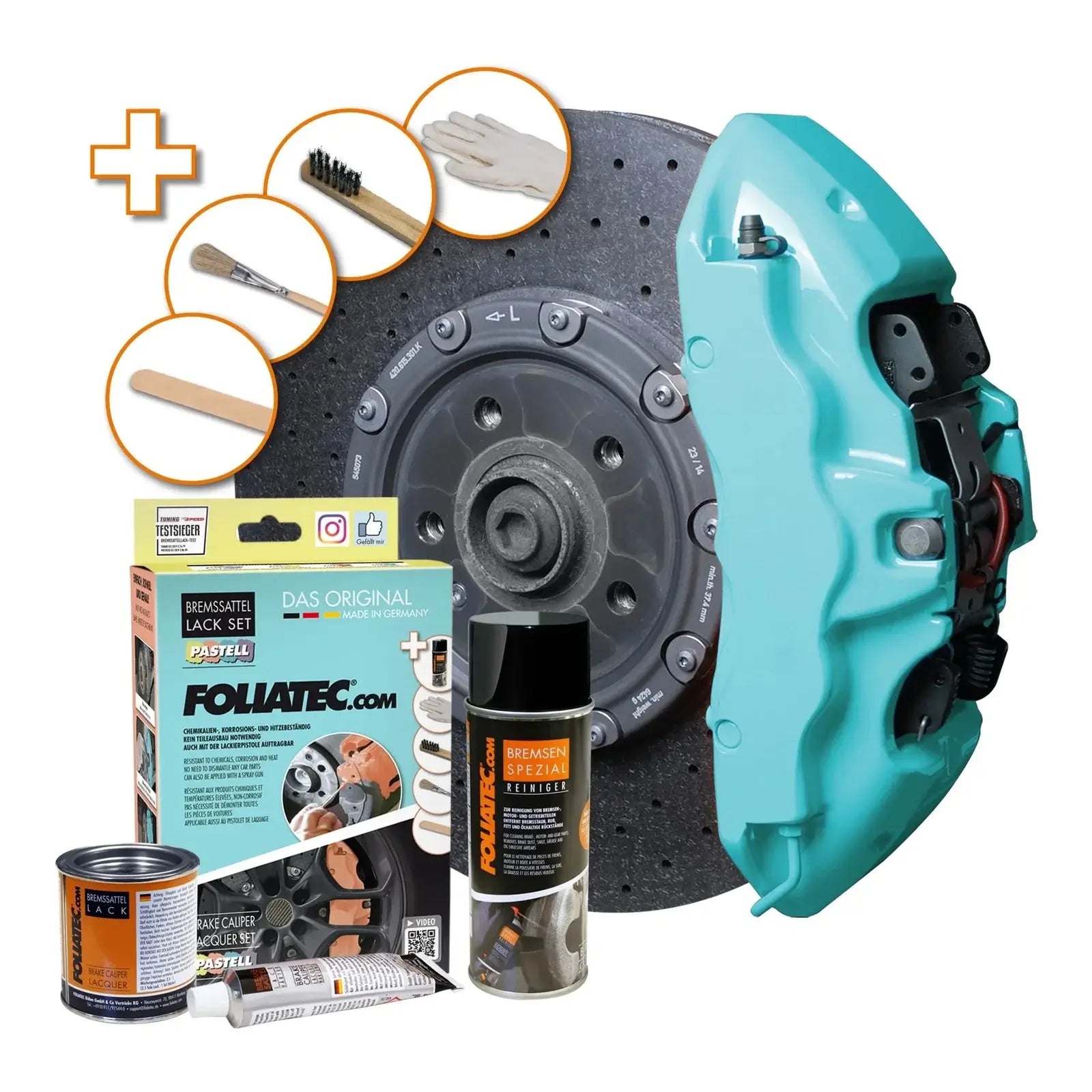 Foliatec® Remklauwverf - 3 Componenten Lak - Complete 7-Delige Kit | Pepper Mint