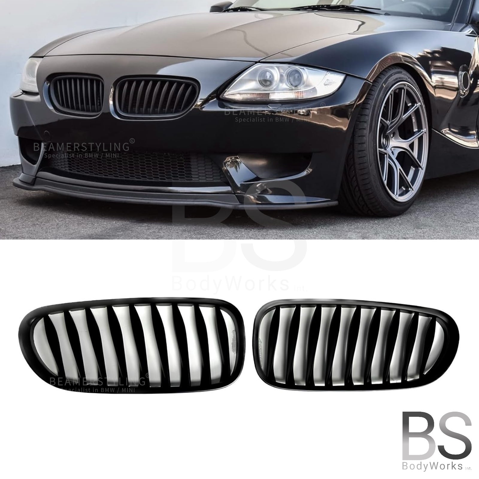 Nieren - BMW Z4 E85 / E86 - Mat Zwart | 2003-2009