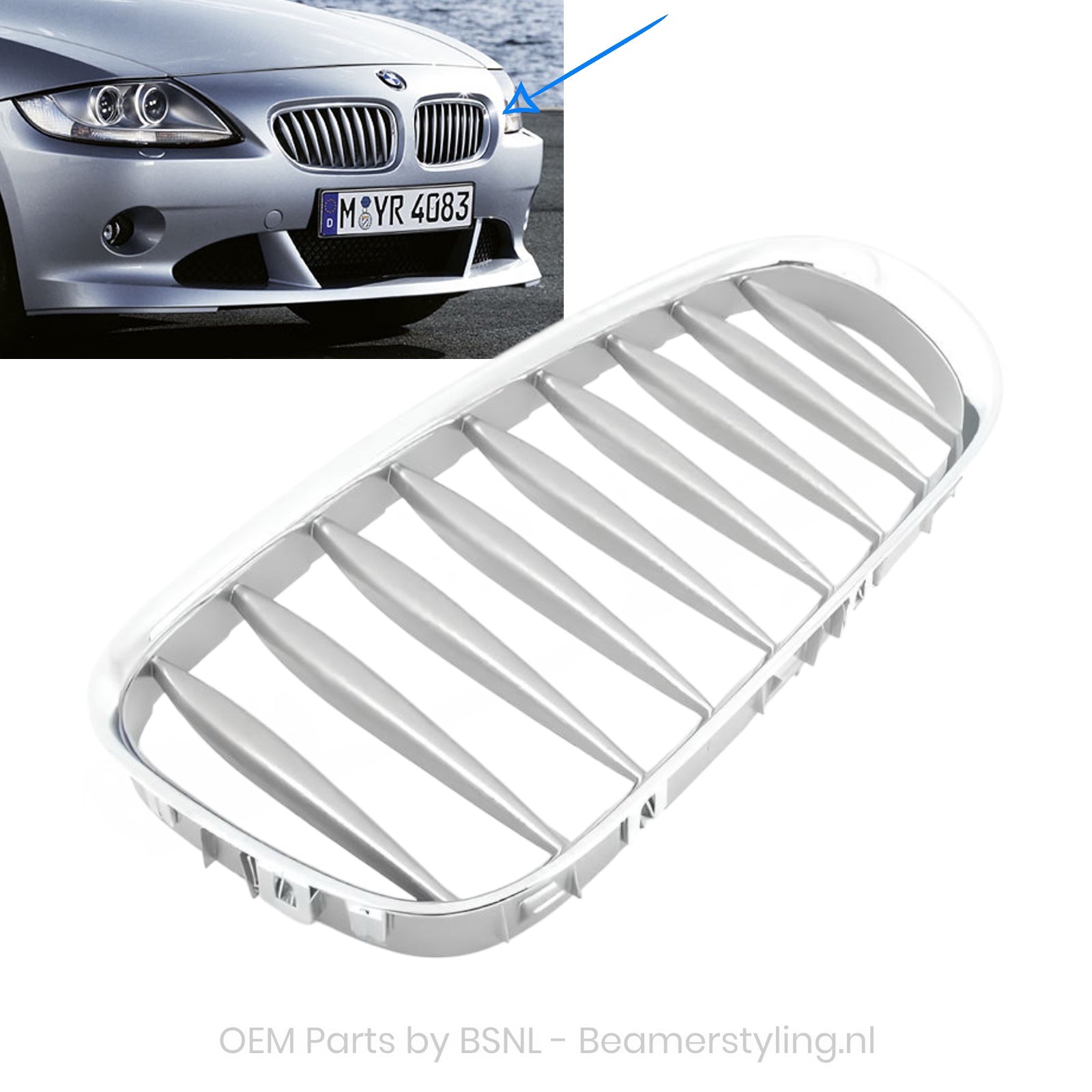 Nieren - BMW Z4 E85/E86 - Graphite - Links - 51117117757 | Origineel BMW