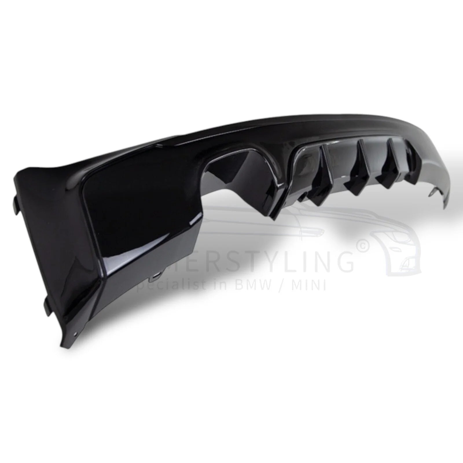 Diffuser - BMW F22 / F23 - M Performance look - Hoogglans zwart | 13-21