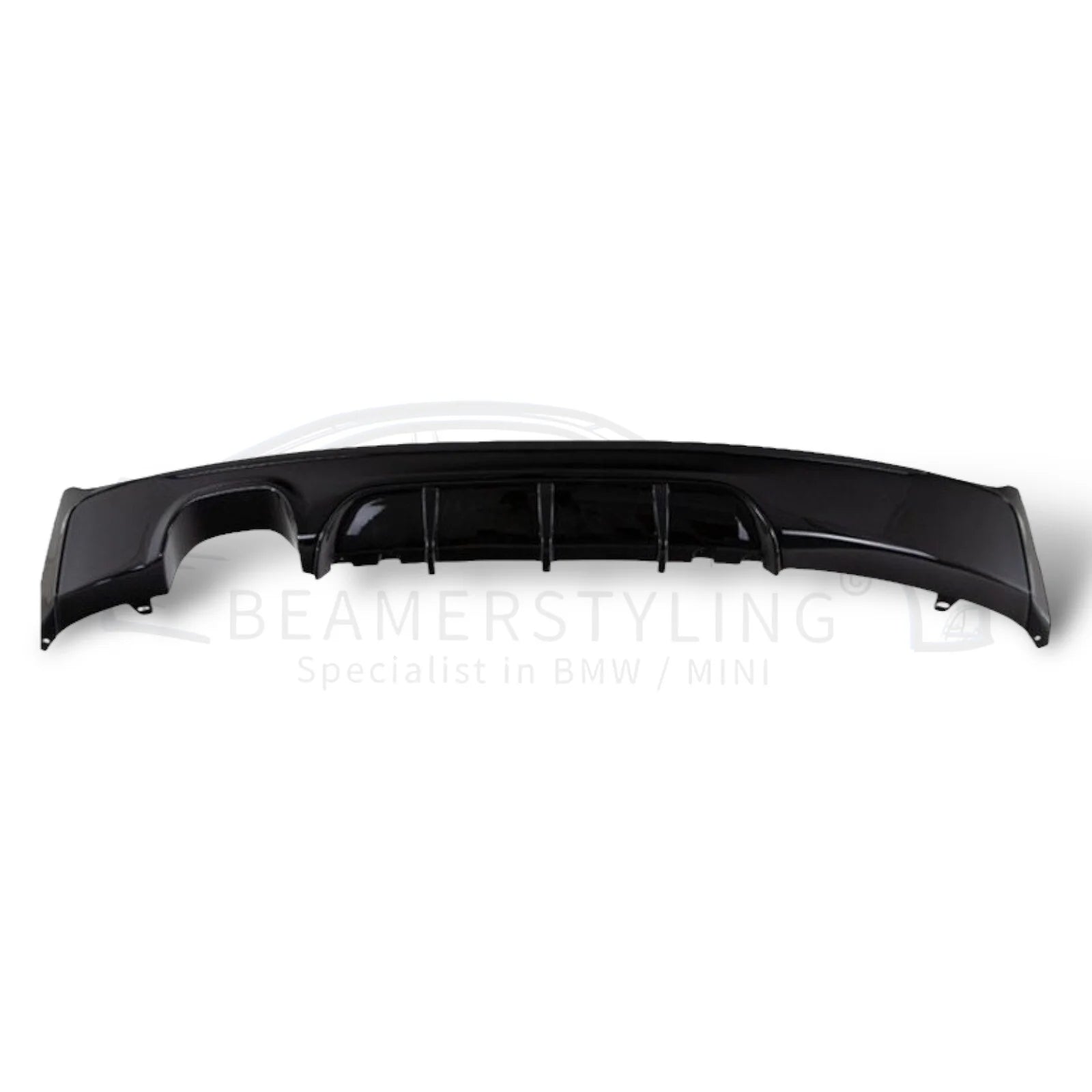 Diffuser - BMW F22 / F23 - M Performance look - Hoogglans zwart | 13-21