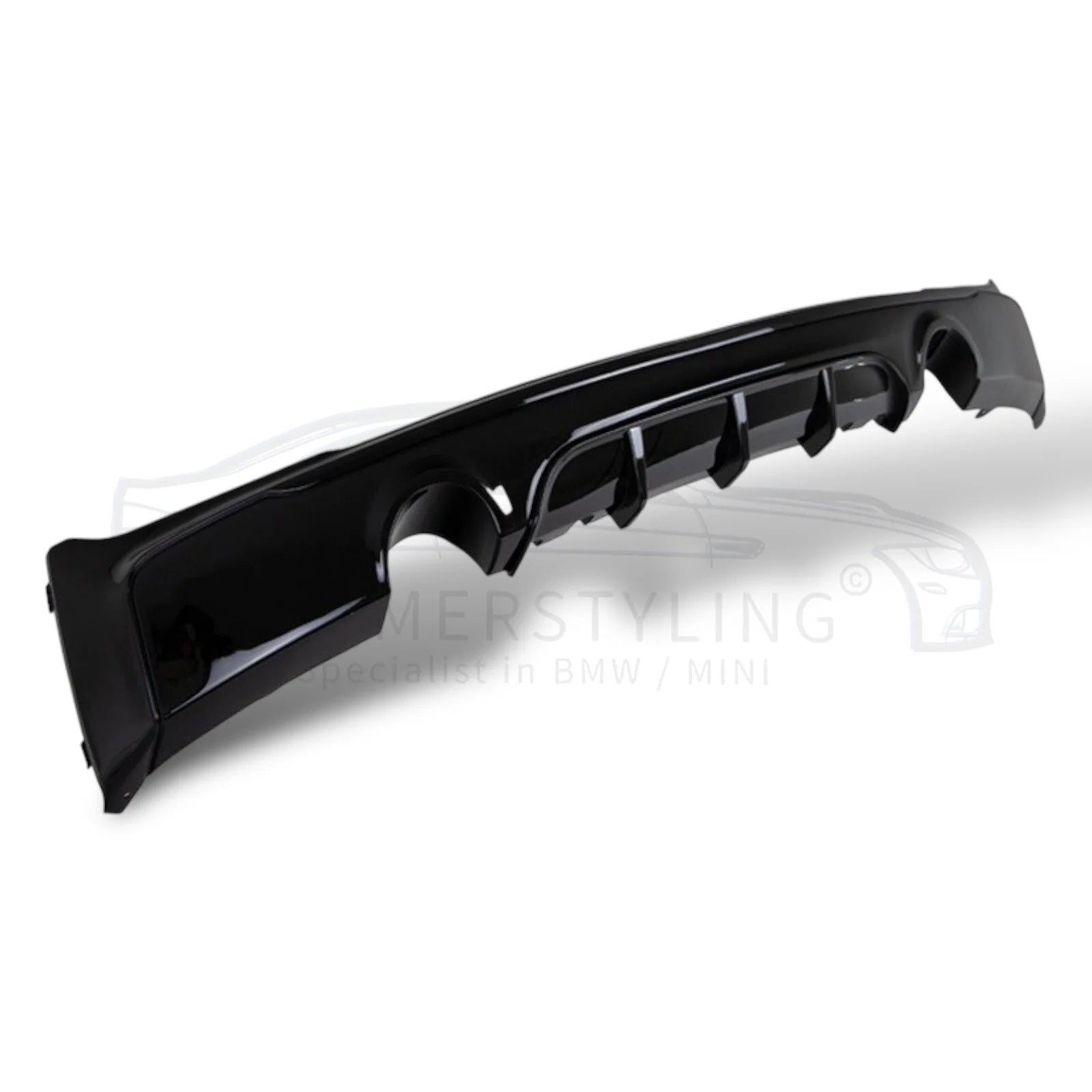 Diffuser - BMW F22 / F23 - M Performance look - M240i - Hoogglans zwart | 13-21