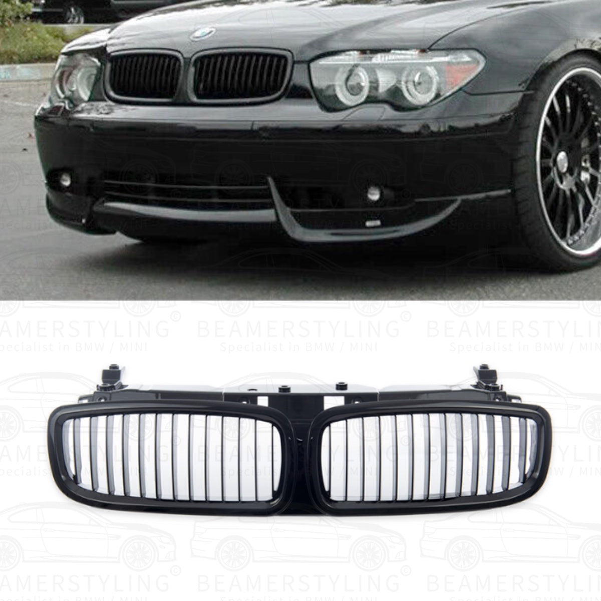 Nieren - BMW 7 Serie E65 / E66 - Mat Zwart | 12/2001-03/2005