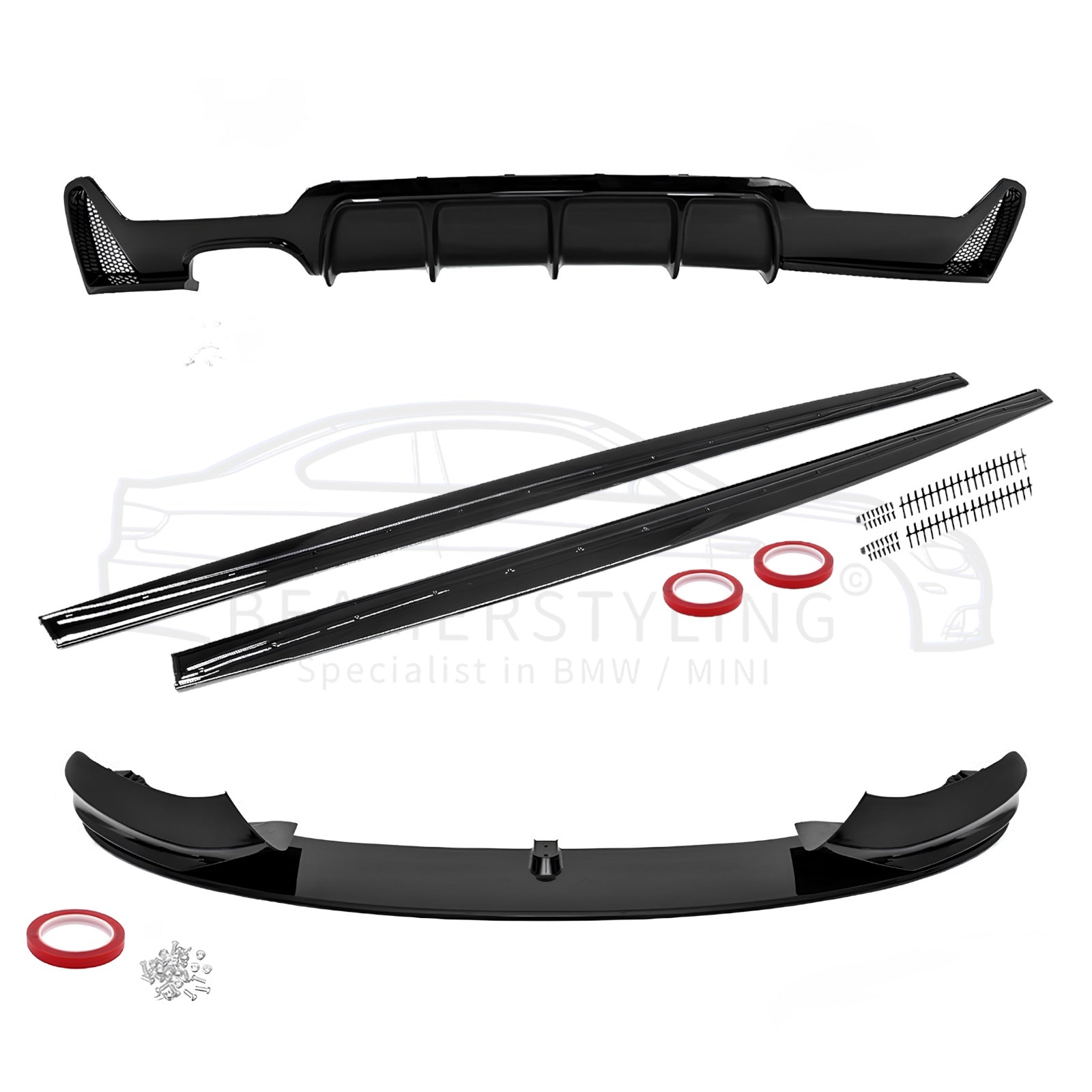 Performance Pakket - BMW 4 Serie F32 / F33 / F36 - 2 Links - Hoogglans Zwart | 13-21