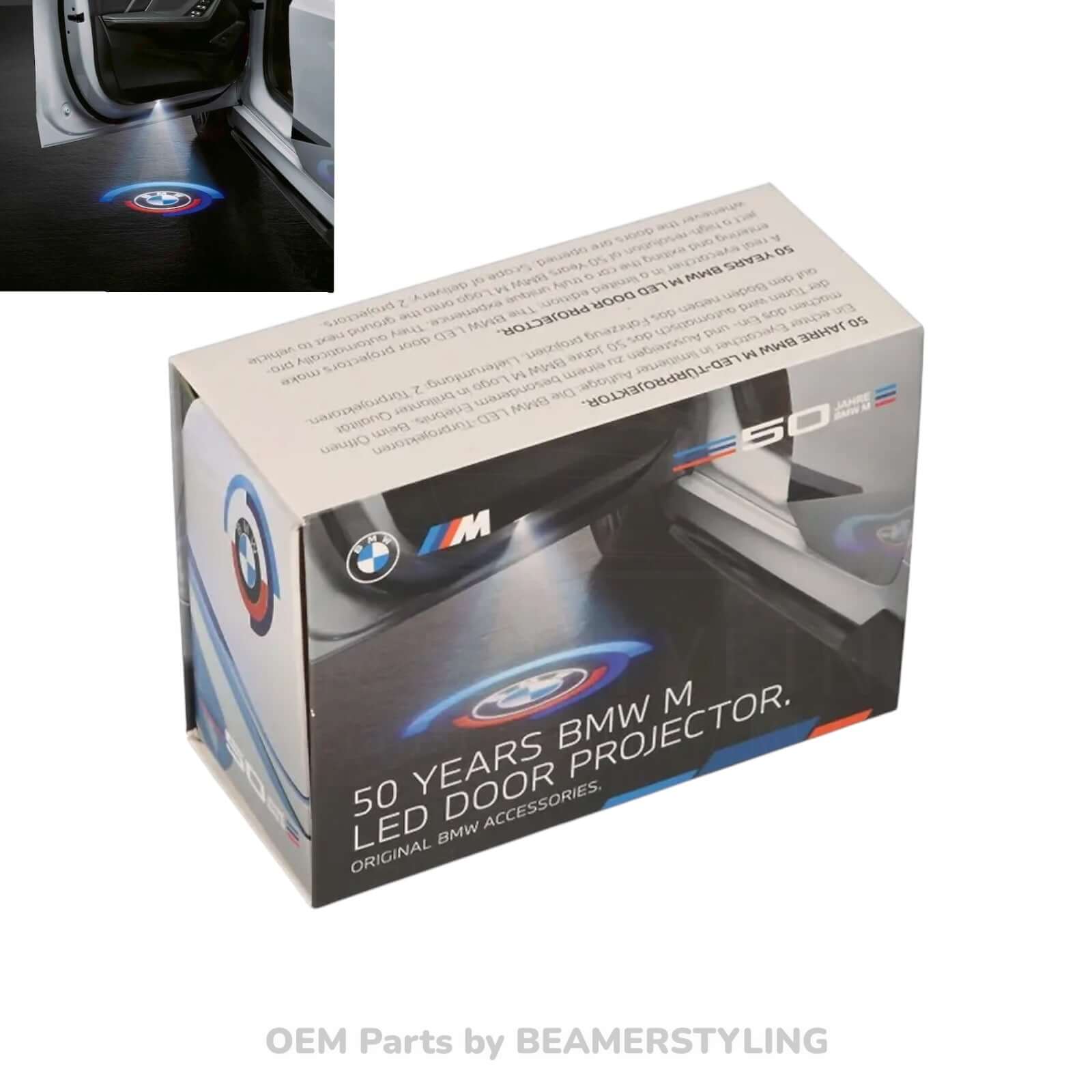 LED Deurprojectoren - BMW 50 Jahre M Logo - Lange Versie - 68Mm - Origineel BMW | 63315A64Ce6