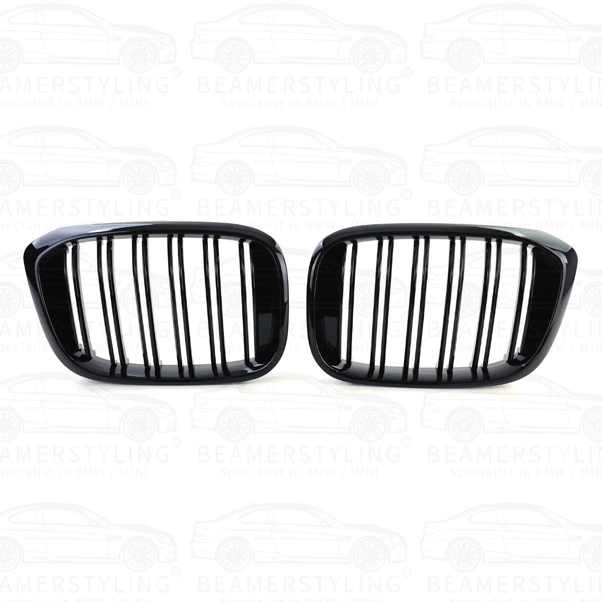 Nieren - BMW X3 G01 / X4 G02 - M Look - Hoogglans Zwart | 2017-2021