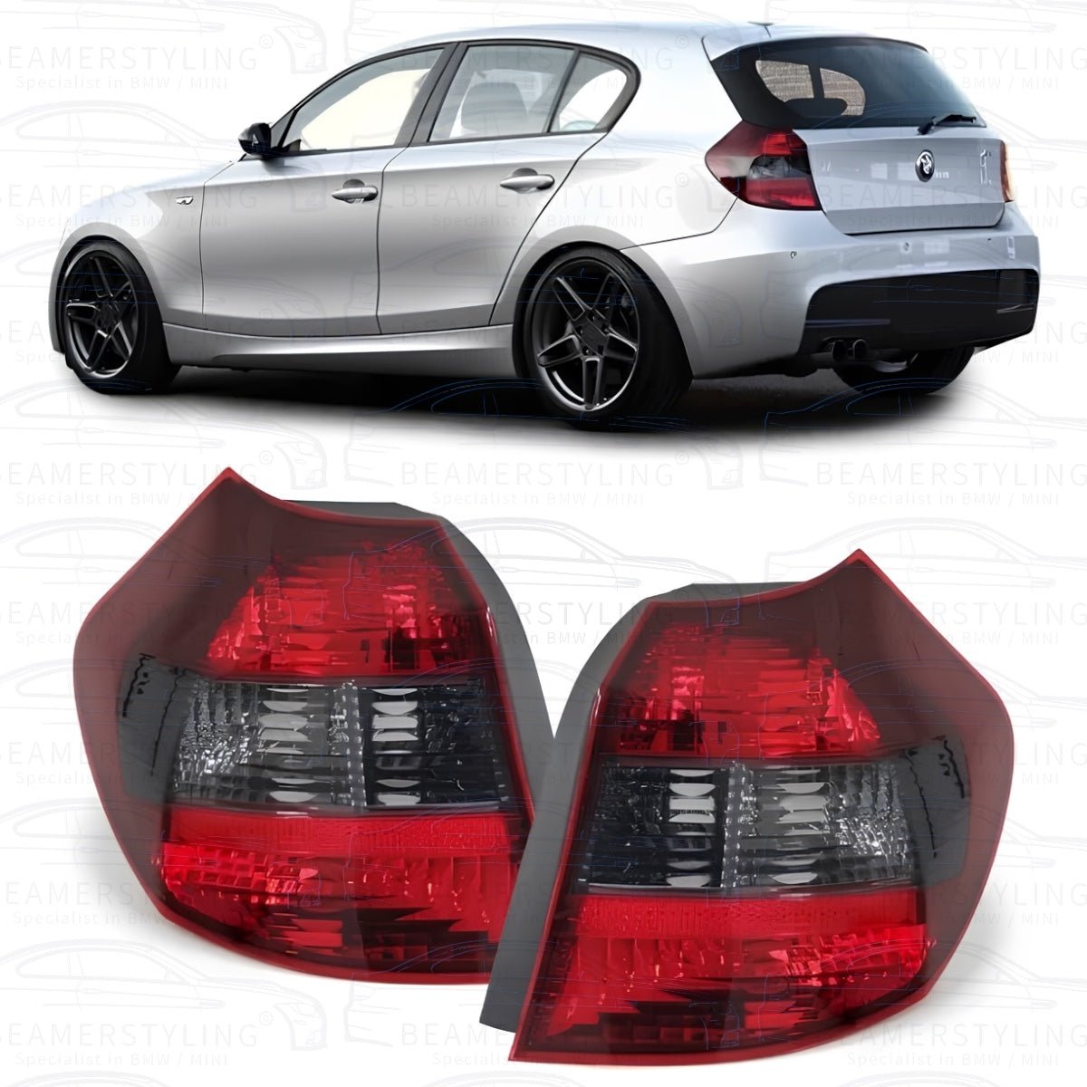 Achterlichten - BMW E87 - Rood/Smoke - Blackline | 2004-2007 - Beamerstyling.nl