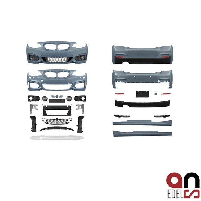BMW 2 Serie M Sport Look Pakket F22 / F23 2013-2017 — 2 Uitlaat Uitsparingen Links - Beamerstyling.nl