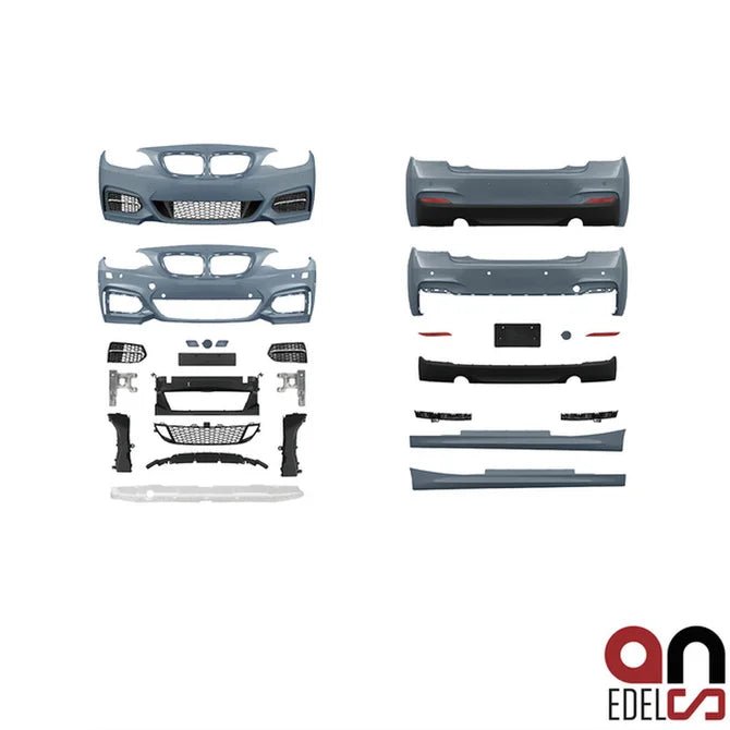 BMW 2 Serie M Sport M235I / 240I Look Pakket F22 / F23 2013-2017 — 1 Uitlaat Uitsparing Links + 1 Uitlaat Uitsparing Rechts (235I) - Beamerstyling.nl