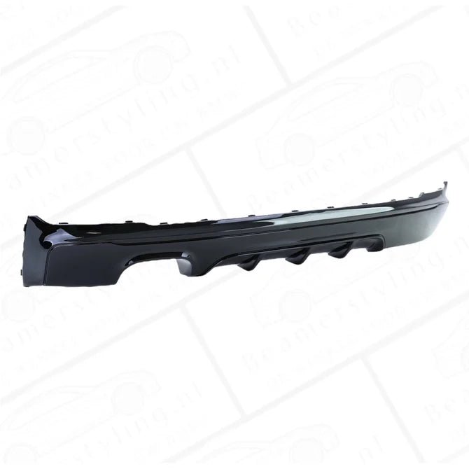 Diffuser - BMW F22 / F23 - M Performance Look - Glanzend Zwart - Uitlaten Links - Beamerstyling.nl