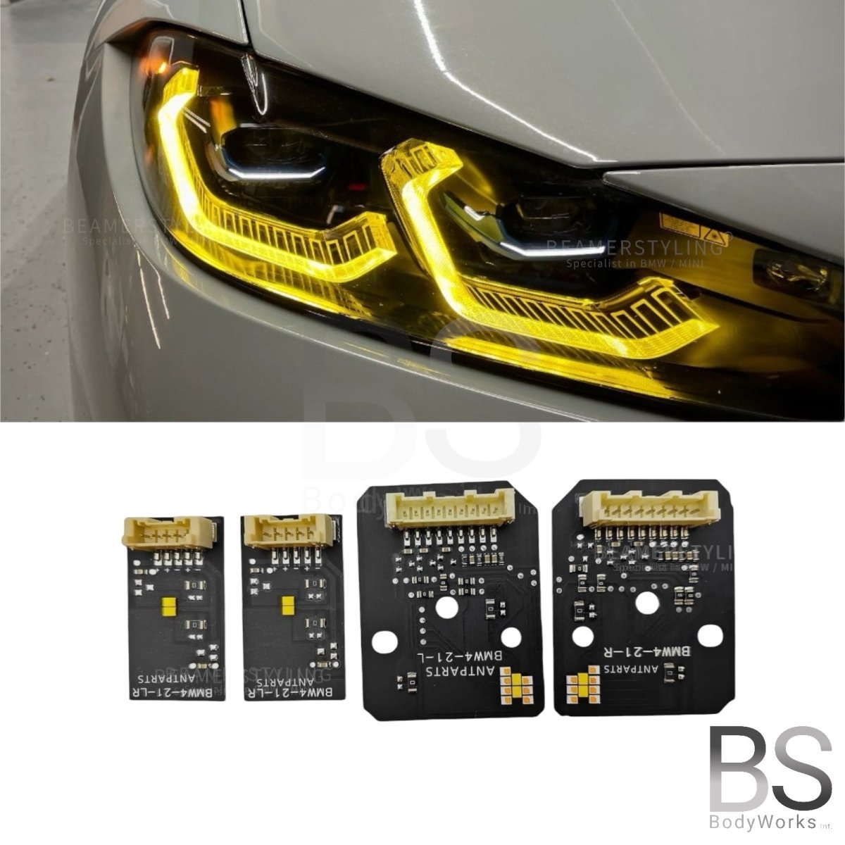 Drl Modules - BMW G22 / G23 / G26 - Yellow LED - CSL Style | 20+ - Beamerstyling.nl