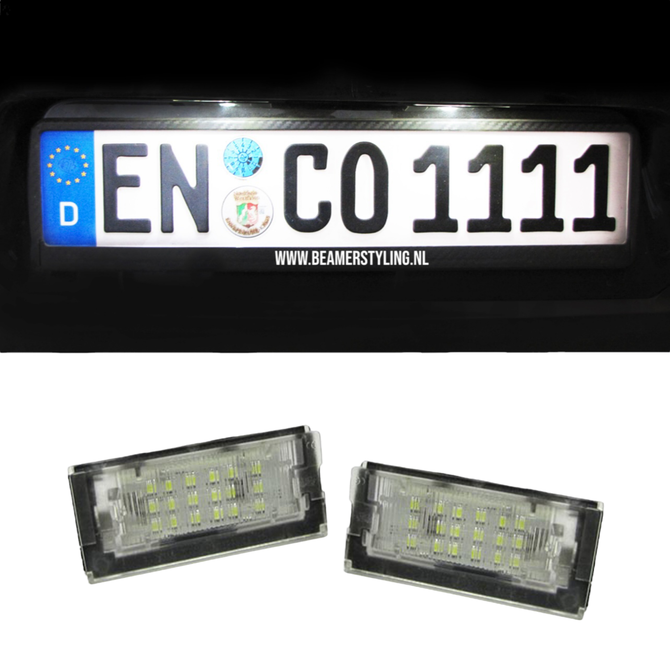 LED Kenteken Verlichting - BMW E46 1998-2003 - 6000K Wit LED - Coupé & Cabrio