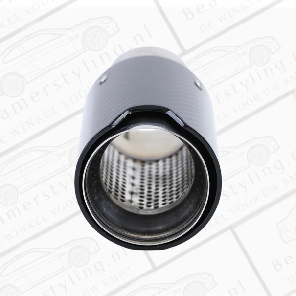 Uitlaat Sierstuk - BMW E81 / E87 / E82 / E88 - Carbon Zwart - 90Mm