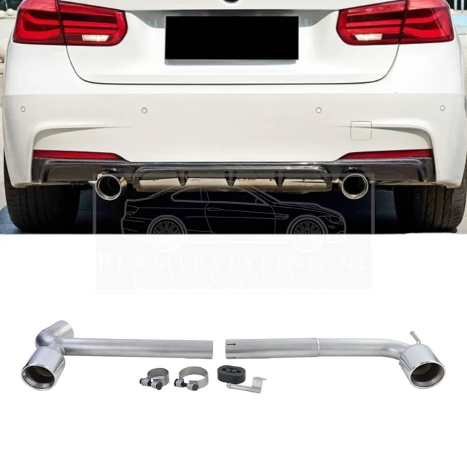 Uitlaat Conversie Kit - BMW F30 / F31 - 316 318 320 - Ombouw 335I / 340I Rvs