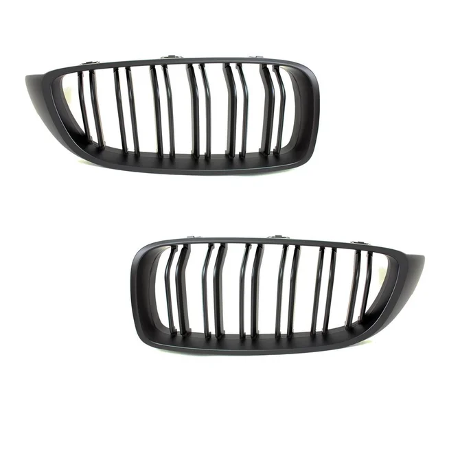 Nieren - BMW F32 / F33 / F36 - Mat Zwart - Dubbele Spijlen