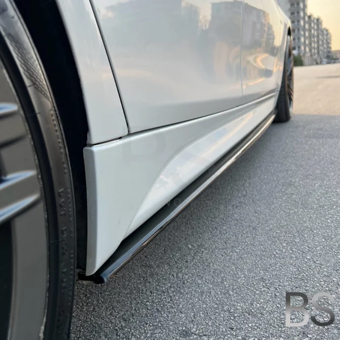 Side Skirts Extensions - BMW F30 / F31 - Hoogglans Zwart - Voor M Pakket | 12-19