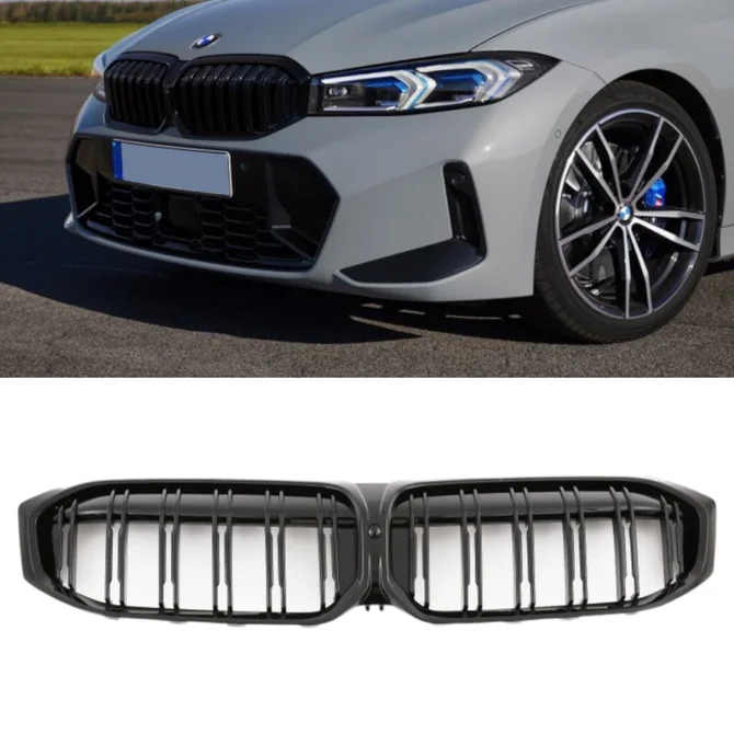 Nieren - BMW G20 / G21 LCI - M3 Look - Hoogglans Zwart | 22-25