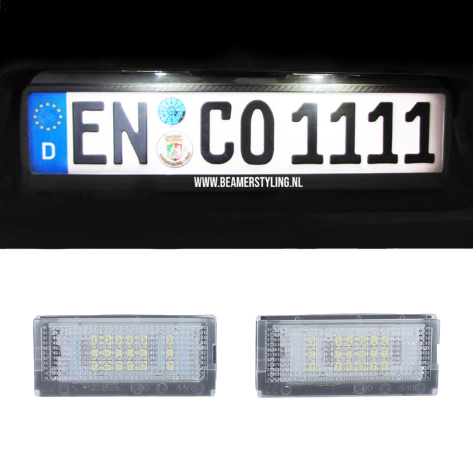 LED Kenteken Verlichting - BMW E46 1998-2001 - 6000K Wit LED - Sedan & Touring