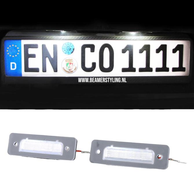 LED Kenteken Verlichting - Voor BMW E30/E12/E28/E24/E23/Z1 - 6000K Wit LED