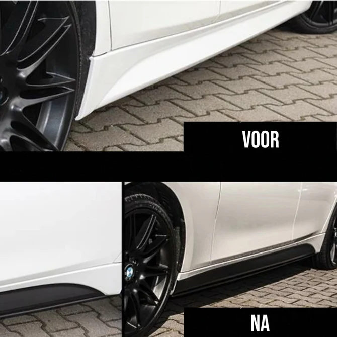 Side Skirts Extensions + Folie - BMW F30 / F31 - Voor M Pakket | 2011-2019