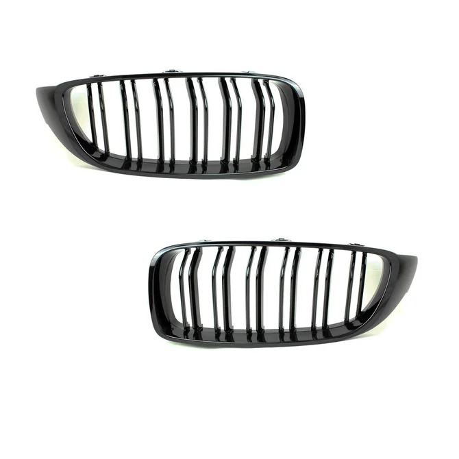 Nieren - BMW F32 / F33 / F36 - Hoogglans Zwart - Dubbele Spijlen