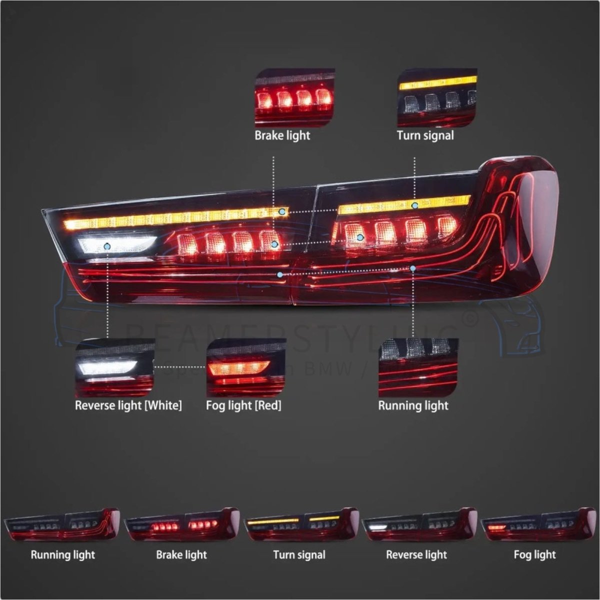 Laser Achterlichten - BMW G20 Sedan - Rood | 2019 - 2025 - Beamerstyling.nl