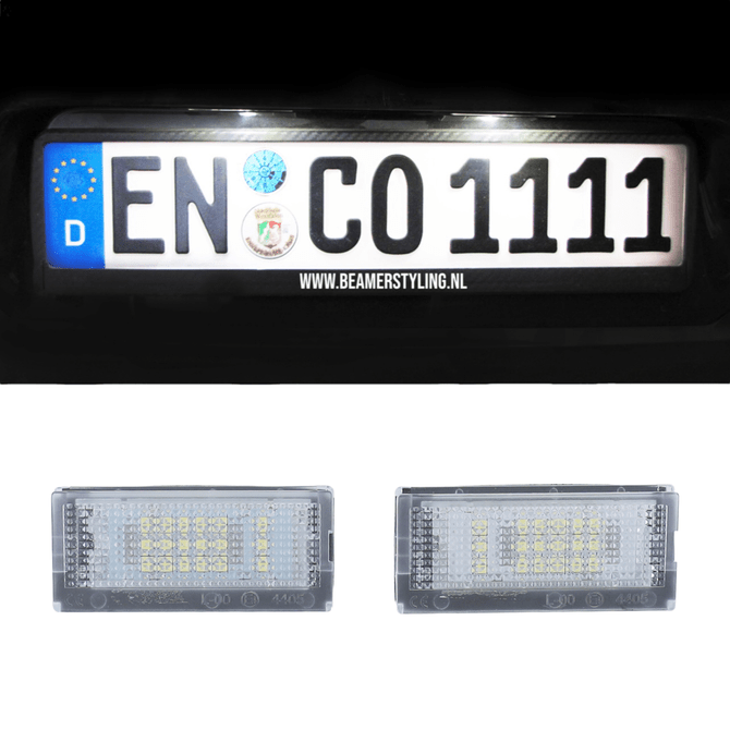 LED Kenteken Verlichting - BMW E46 1998-2001 - 6000K Wit LED - Sedan & Touring - Beamerstyling.nl