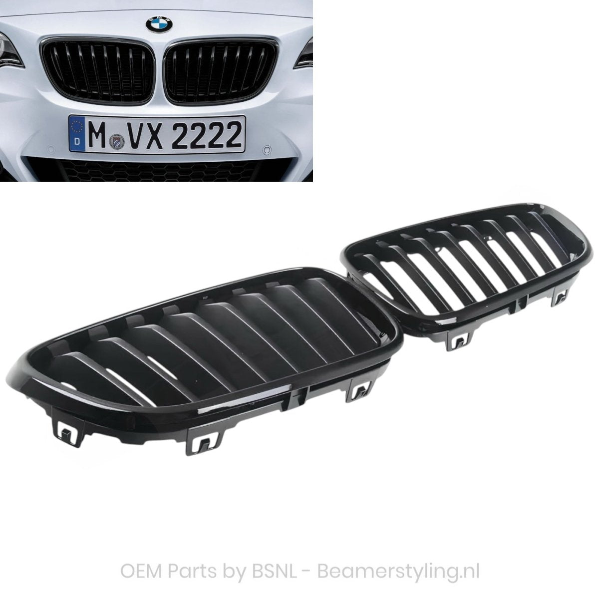 Nieren - BMW 2 Serie F22 / F23 - M Performance - 51712336815 - 816 | Origineel BMW - Beamerstyling.nl