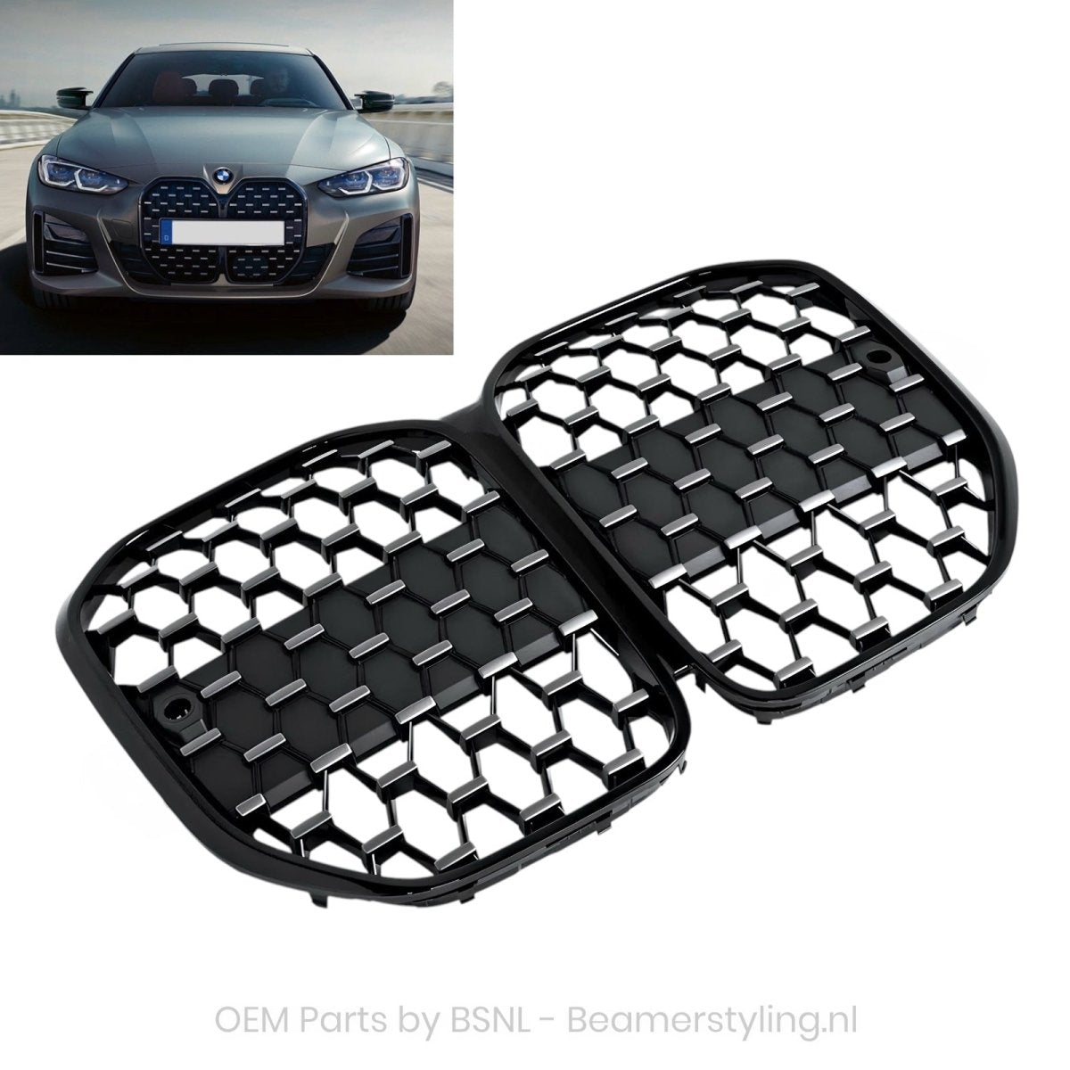 Nieren - BMW 4 Serie G22 / G23 - M Performance - Zonder Psap - 51138078548 | Origineel BMW - Beamerstyling.nl