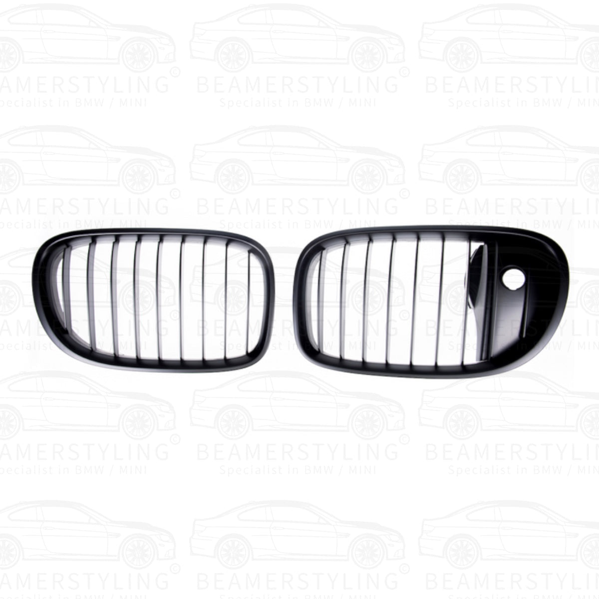 Nieren - BMW 7 Serie F01 / F02 LCI - Met Camera - Mat Zwart | 07/2012 - 2015 - Beamerstyling.nl