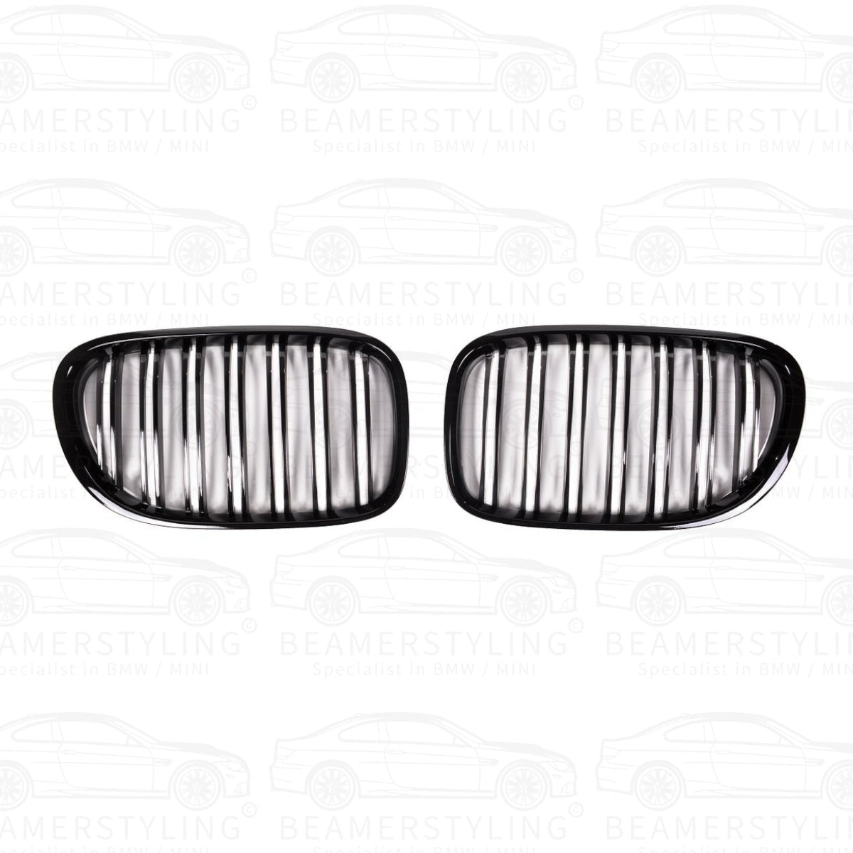 Nieren - BMW 7 Serie F01 / F02 - M Look - Hoogglans Zwart | 2008 - 2015 - Beamerstyling.nl