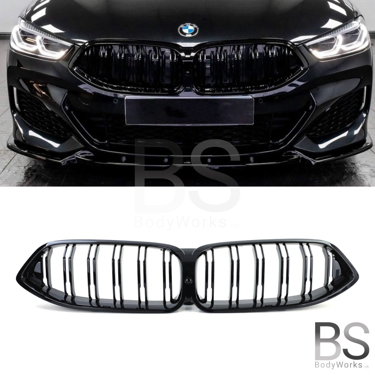 Nieren - BMW 8 Serie G14 / G15 / G16 - M Look - Hoogglans Zwart | 2018 - 03/2022 - Beamerstyling.nl