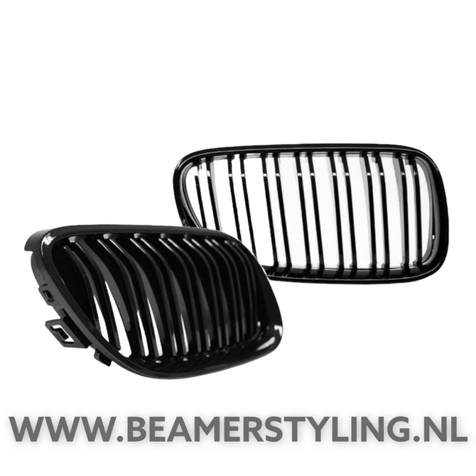 Nieren - BMW E92 / E93 - Hoogglans Zwart - M Look | 2010-2013 - Beamerstyling.nl
