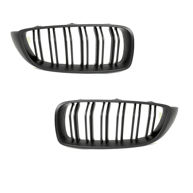 Nieren - BMW F32 / F33 / F36 - Mat Zwart - Dubbele Spijlen - Beamerstyling.nl