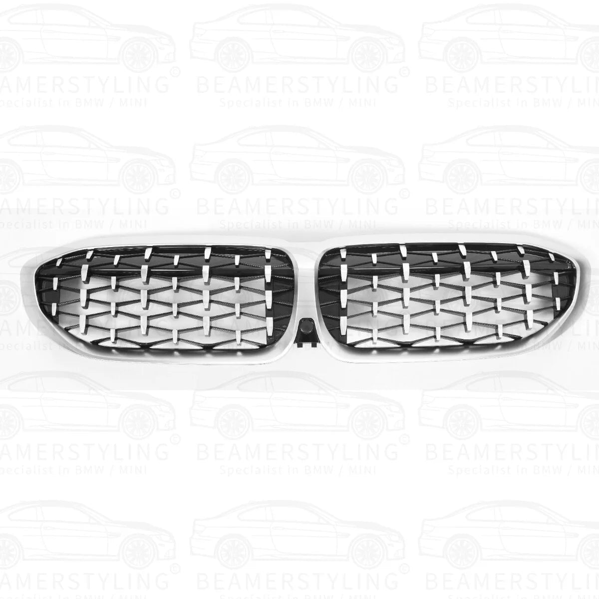 Nieren - BMW G20 / G21 - Diamond - Chroom / Zwart | 2019 - 2022 - Beamerstyling.nl