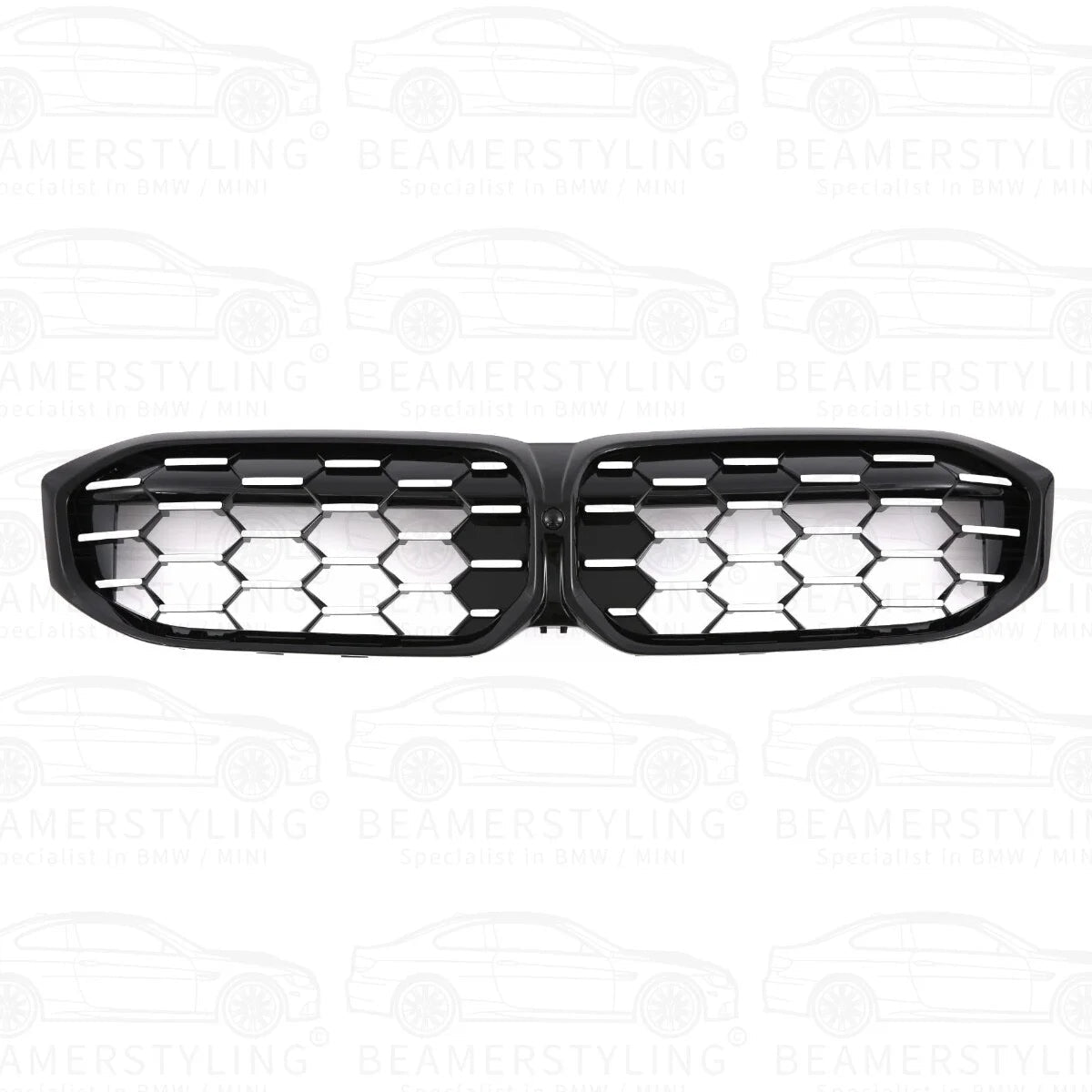 Nieren - BMW G20 LCI / G21 LCI - Diamond - Hoogglans Zwart / Chroom | 2021 - Beamerstyling.nl