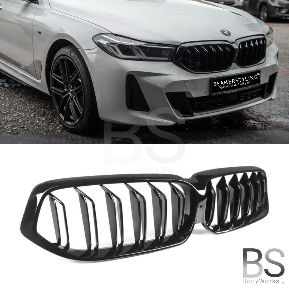 Nieren - BMW G32 Gt LCI - M Look - Hoogglans Zwart | 20 - 24 - Beamerstyling.nl