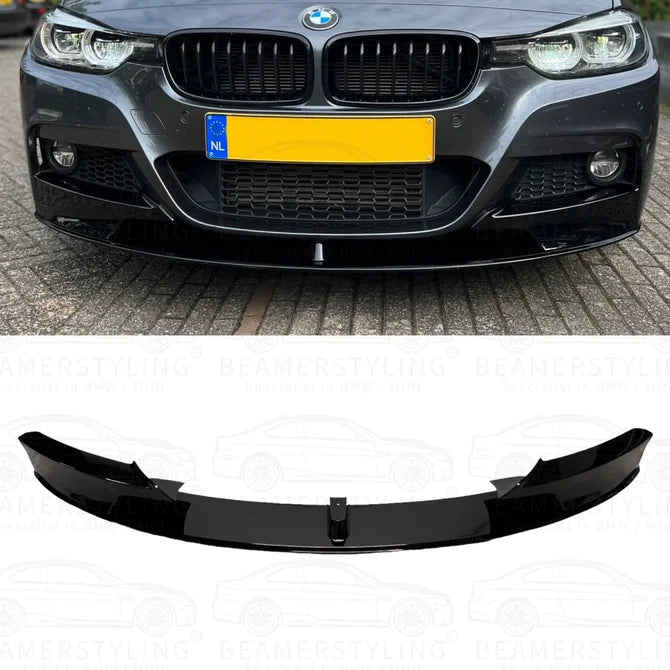 Front Lip - BMW F30 / F31 - M Performance Look - Glanzend Zwart