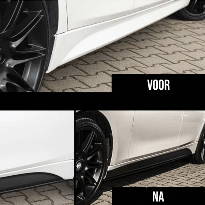 Side Skirts Extensions + Folie - BMW F30 / F31 - Voor M Pakket | 2011 - 2019 - Beamerstyling.nl