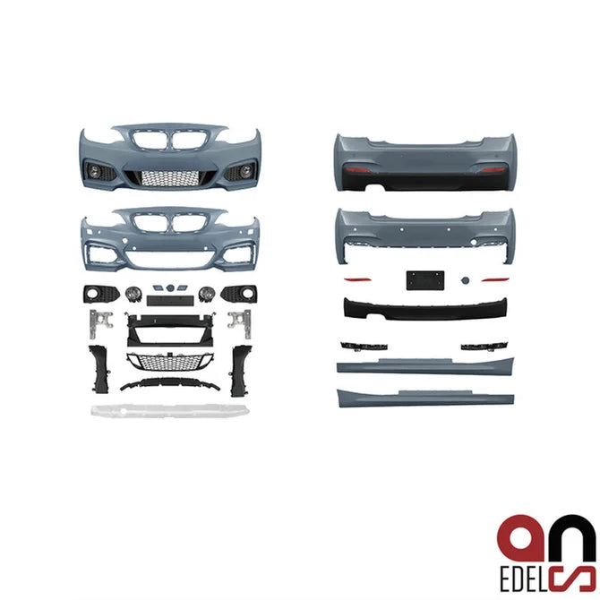 BMW 2 Serie M Sport Look Pakket F22 / F23 2013-2017 — 1 Uitlaat Uitsparing Links + 1 Uitlaat Uitsparing Rechts (235I)