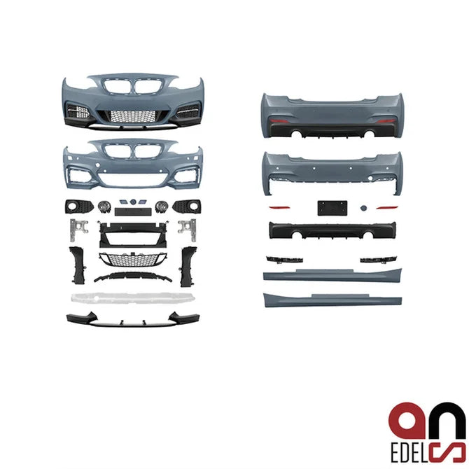 BMW 2 Serie M Performance M235I Look Pakket F22 / F23 2013-2017 — 2 Uitlaat Uitsparingen Links