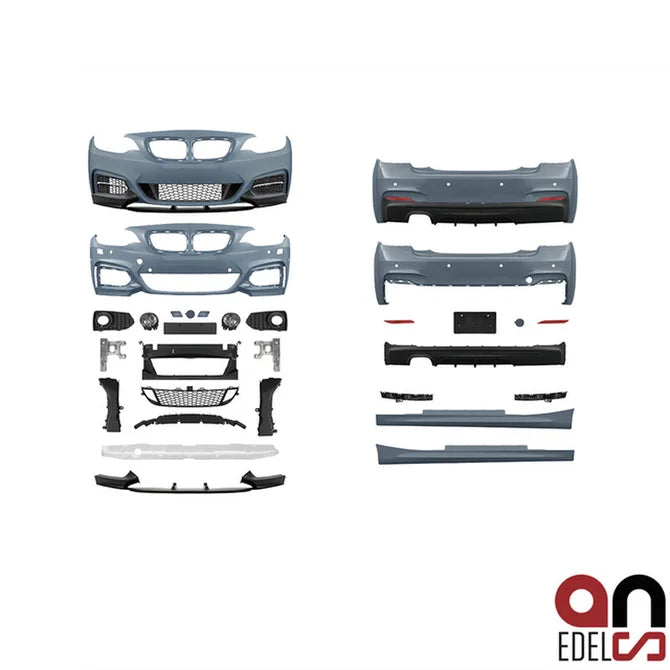 BMW 2 Serie M Performance M235I Look Pakket F22 / F23 2013-2017 — 2 Uitlaat Uitsparingen Links