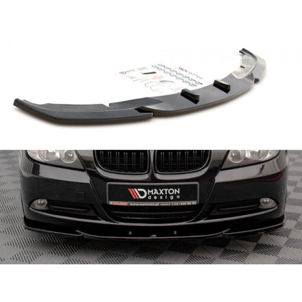 Front Lip V2 - BMW E90 / E91 - Maxton Design | 2005-2008 — Hoogglans Zwart