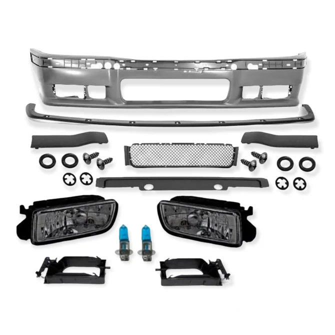 BMW 3 Serie M Tech Look Voorbumper Compleet Inclusief Smoke Mistlampen E36