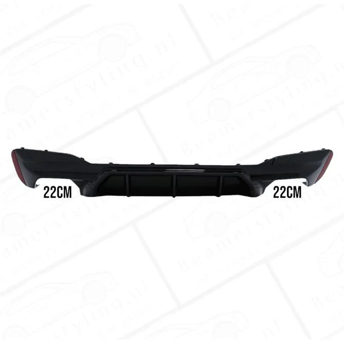 Diffuser - BMW G30 / G31 - M5 Look - Hoogglans Zwart - Incl Carbon Sierstukken